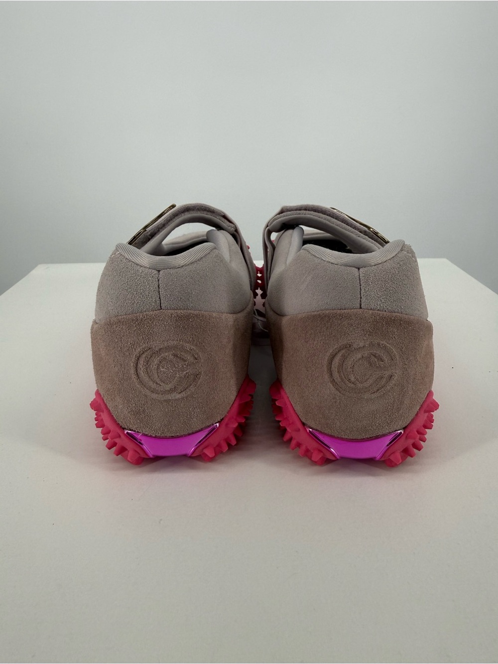 Puma Mary Jane Sneakers in Light Gray with Pink Sole - Picture 4 of 5